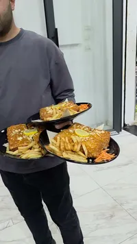 شاورما دجاج مع بطاطس