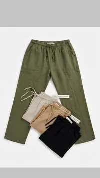 سروال كتان مريح (Linen Blend)