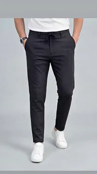 بنطلون رجالي أسود برباط (Brand Name)