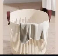 سلة غسيل وتنظيم بلاستيكية بتصميم عصري