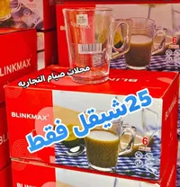 طقم أكواب زجاجية 6 قطع - بلينك ماكس (Blinkmax) - سوق غزة