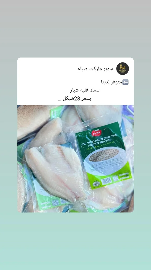 سمك فيليه شبار - عت-ر (Dag-Raz) - مواد غذائية وبقالة - سوق غزة
