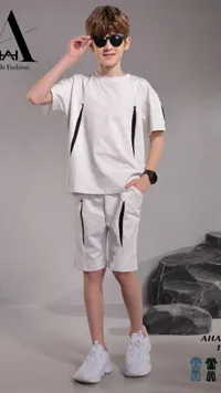 طقم ملابس صيفي للأولاد - أها فاشن (AHA Kids Fashion)
