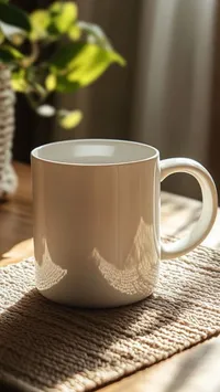فنجان سيراميك بتصميم ريشة