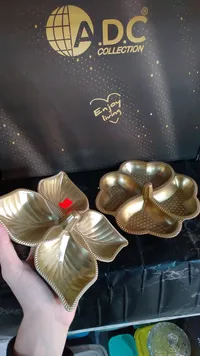 طقم أطباق تقديم ذهبي - A.D.C Collection