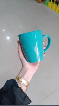 كوب سيراميك أزرق فيروزي