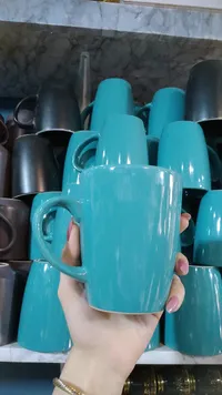 كوب مطبخ سيراميك - أزرق فيروزي
