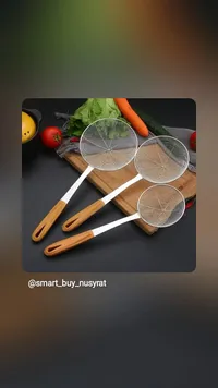 مجموعة مصافي مطبخ بمقابض خشبية