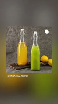 زجاجات عصير زجاجية محكمة الإغلاق