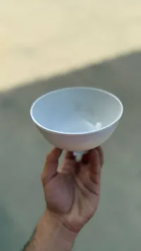زبدية تقديم بلاستيكية بيضاء