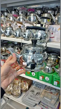 إبريق شاي ستانلس ستيل - سوق غزة