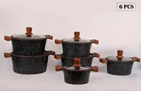 طقم أواني طهي جرانيت 6 قطع