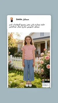 طقم ملابس بناتي صيفي - سمايل (Smile)