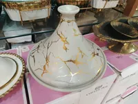طاجن سيراميك بتصميم ذهبي