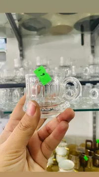 فنجان قهوة زجاجي شفاف