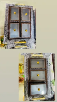 مضيفة مكسرات خشبية بتصميم إسلامي