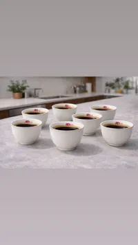 فناجين قهوة سيراميك بيضاء