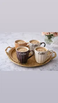 مجموعة أكواب قهوة سيراميك - كوفي