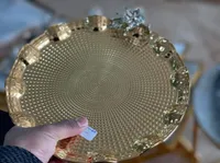 صحن ذهبي زجاجي محفور