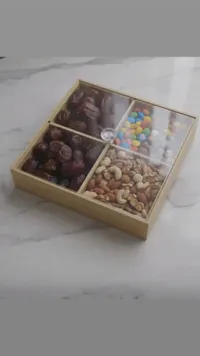 مضيفة مكسرات فاخرة - صندوق هدايا