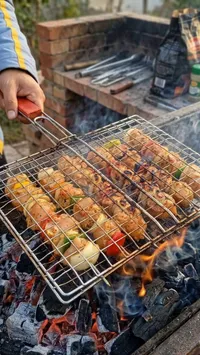 شبكة شواء معدنية