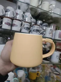 مج سيراميك سادة بلون بيج