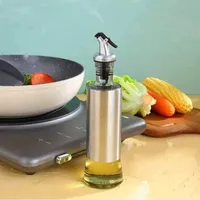بخاخ زيت زجاجي مع غطاء ستانلس ستيل