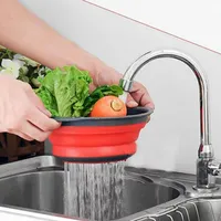 مصفاة خضار وفواكه سيليكون قابلة للطي