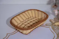 سلة تقديم خوص بلاستيكية