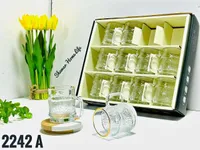 طقم أكواب زجاجية بتصميم مميز (Shamar Home Life)