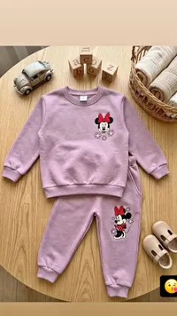 طقم ملابس أطفال بطبعة ميني ماوس (Minnie Mouse)
