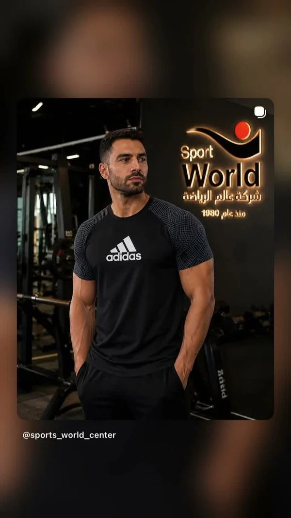 تيشيرت رياضي للرجال - أديداس (Adidas) - لياقة ورياضة - سوق غزة