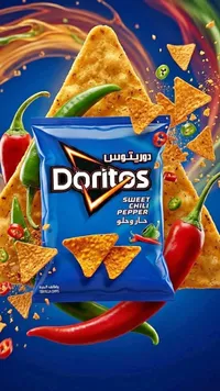 رقائق تورتيلا بنكهة الفلفل الحلو والحار - دوريتوس (Doritos)