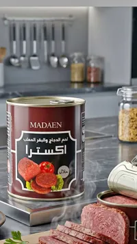 لحم الدجاج والبقر المعلب اكسترا - مدائن (Madaen)