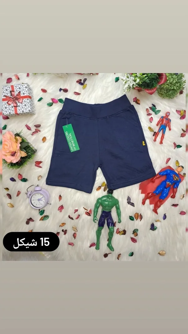 شورت أطفال كحلي - يونايتد كولورز أوف بينيتون (United Colors of Benetton) - ملابس أطفال - سوق غزة
