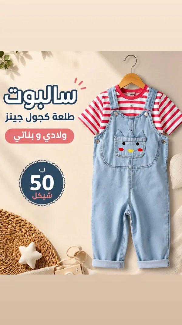 سالوبيت طلعة كجول جينز - ملابس أطفال - سوق غزة