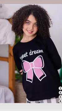 تيشيرت Sweet Dream بطبعة فيونكة وردية