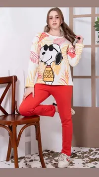 تي شيرت Snoopy Joe Cool برقعات ملونة
