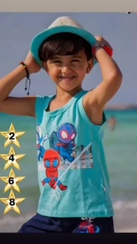 تيشيرت أطفال سبايدرمان - أزرق فيروزي