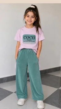 طقم ملابس بناتي كاجوال - كوكو فاشن (Coco Fashion)