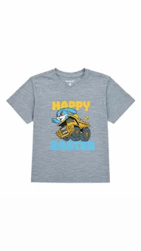 تيشيرت أطفال رمادي بطبعة أرنب وشاحنة - هيرلي (Hurley)