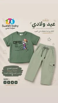 طقم ولادي صيفي - سويت بيبي (Sweet Baby)