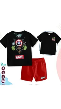 طقم ملابس أطفال صيفي بتصميم مارفل (Marvel)