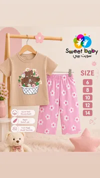 طقم ملابس صيفي للأطفال - سويت بيبي (Sweet Baby)