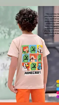 تيشيرت أطفال بطبعة ماينكرافت (Minecraft)