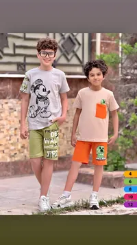 طقم ملابس صيفي للأولاد - ميكي ماوس وماينكرافت