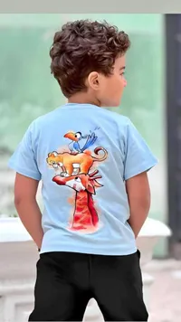 تيشيرت أطفال برسومات كرتونية ملونة