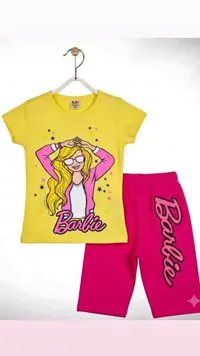 طقم ملابس صيفي بناتي - باربي (Barbie)