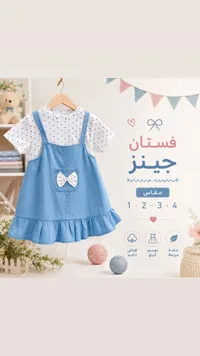 فستان جينز بناتي