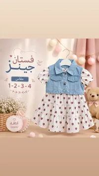 فستان جينز بناتي